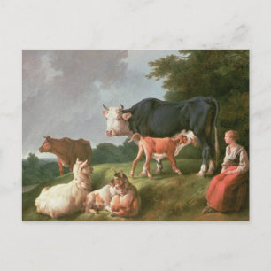 Postal Escena pastoral