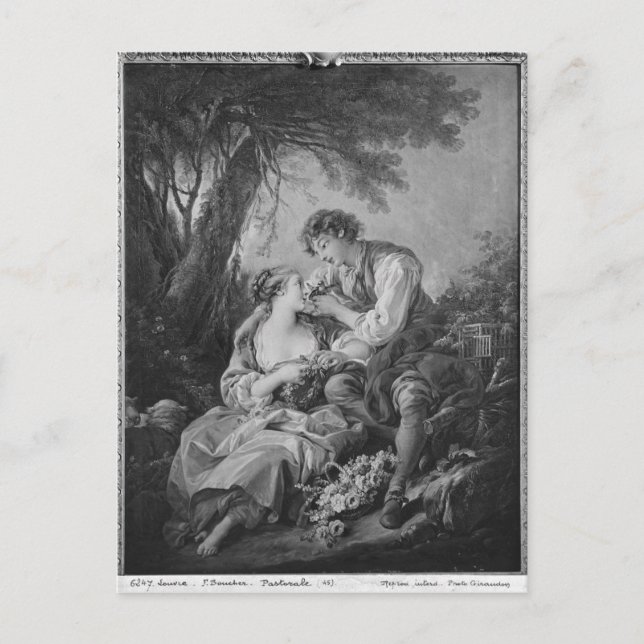 Postal Escena pastoral (Anverso)