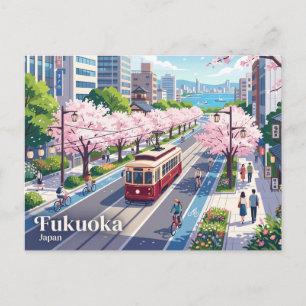 Postal Escena patrimonial del tranvía de la ciudad de Fuk