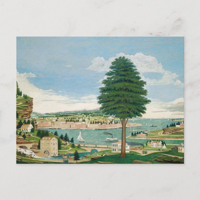 Postal Escena portuaria con castillo | Jurgan Frederick H (Anverso)