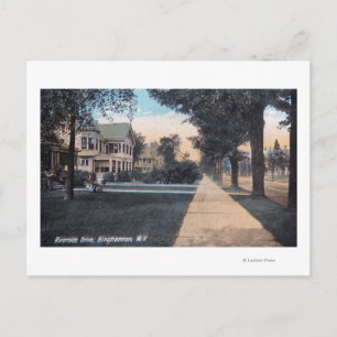 Postal Escena residencial en Riverside Drive