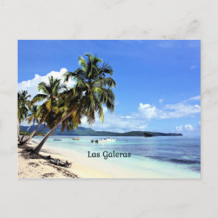Postal Escena tropical de Las Galeras, República Dominica