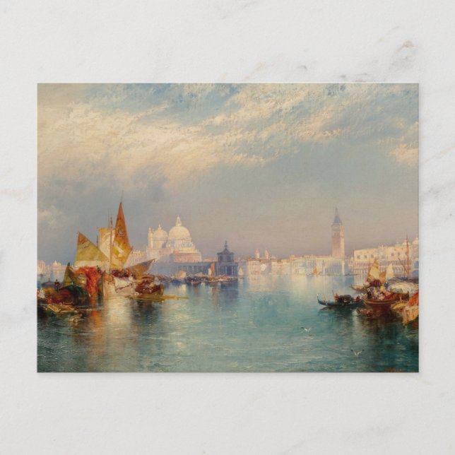 Postal Escena veneciana de Thomas Moran (Anverso)