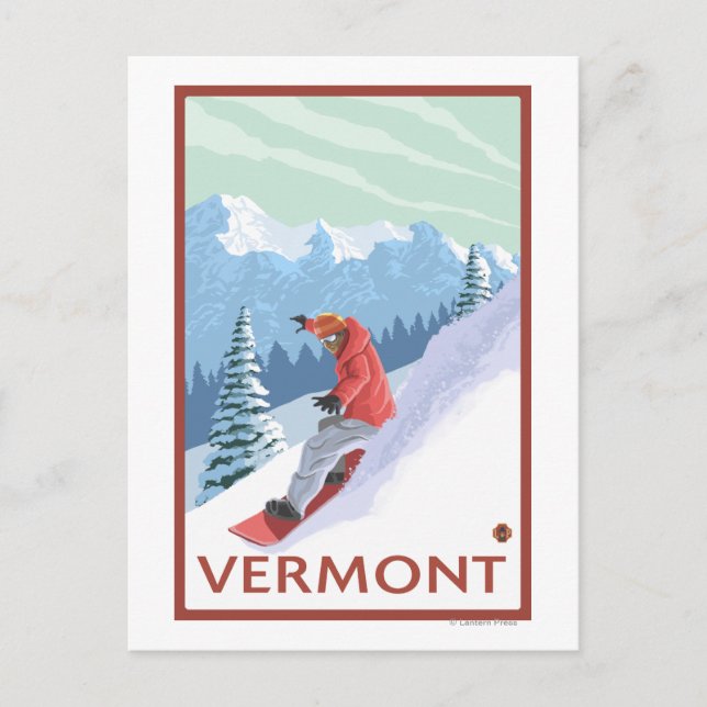 Postal Escena VermontSnowboarder (Anverso)