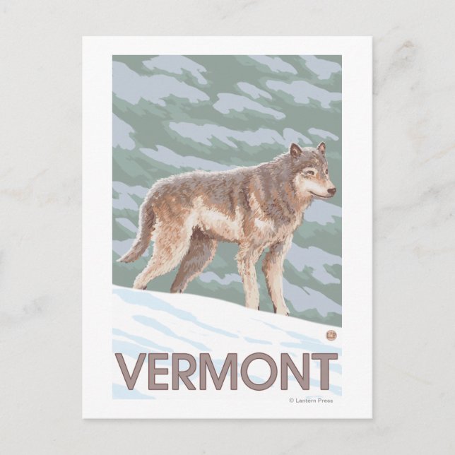 Postal Escena VermontWolf (Anverso)