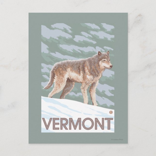 Postal Escena VermontWolf (Anverso)