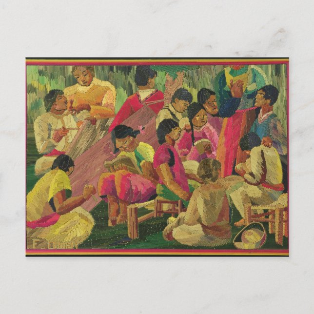 Postal Escenario de aldea de México (Anverso)