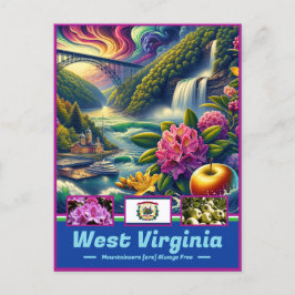 Postal Escenario de belleza salvaje de Virginia Occidenta