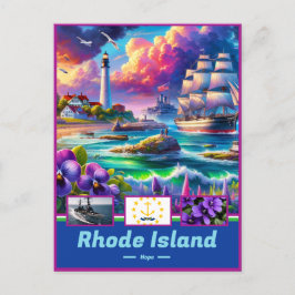 Postal Escenario de elegancia costera de Rhode Island