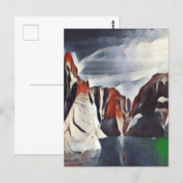 POSTAL ESCENARIO DE LA NATURALEZA ABSTRACTA DE LA MONTAÑA