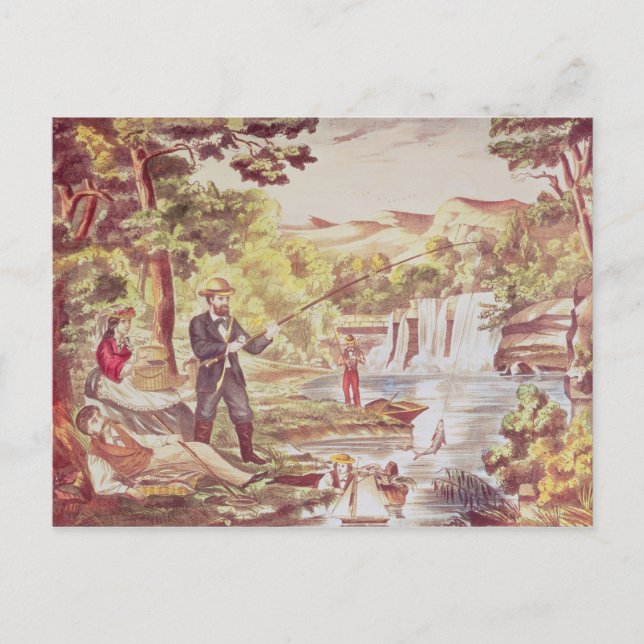 Postal Escenario de pesca (Anverso)