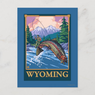 Postal Escenario de pesca de mosca - Wyoming