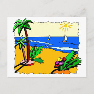 Postal Escenario de playa