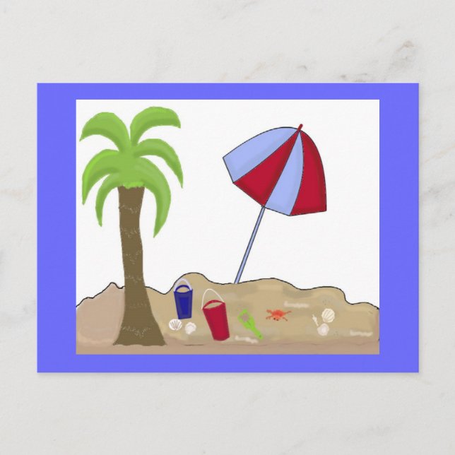 Postal Escenario de playa (Anverso)