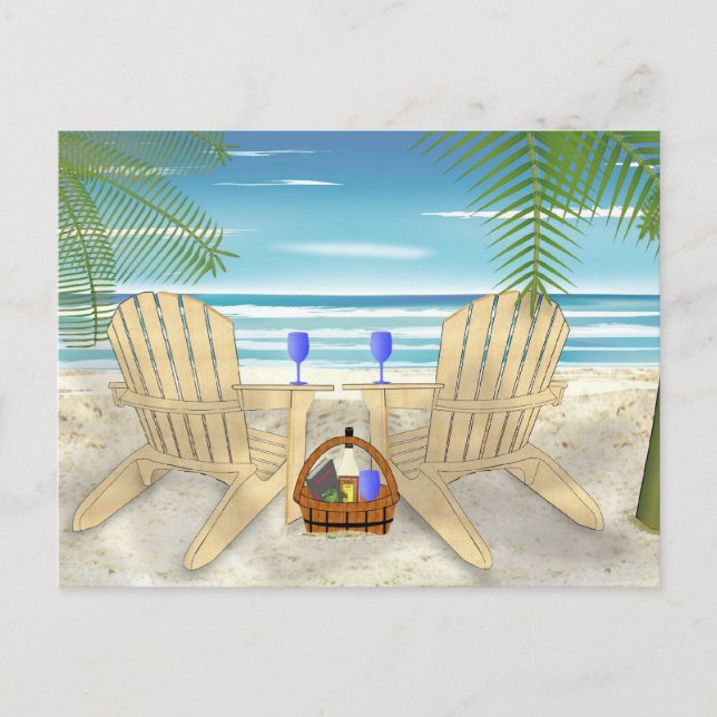 Postal Escenario de playa (Anverso)