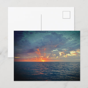 Postal Escenario de playa de Islamoralda Florida Sunrise