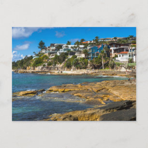 Postal Escenario de playa frente al mar en Manly Australi