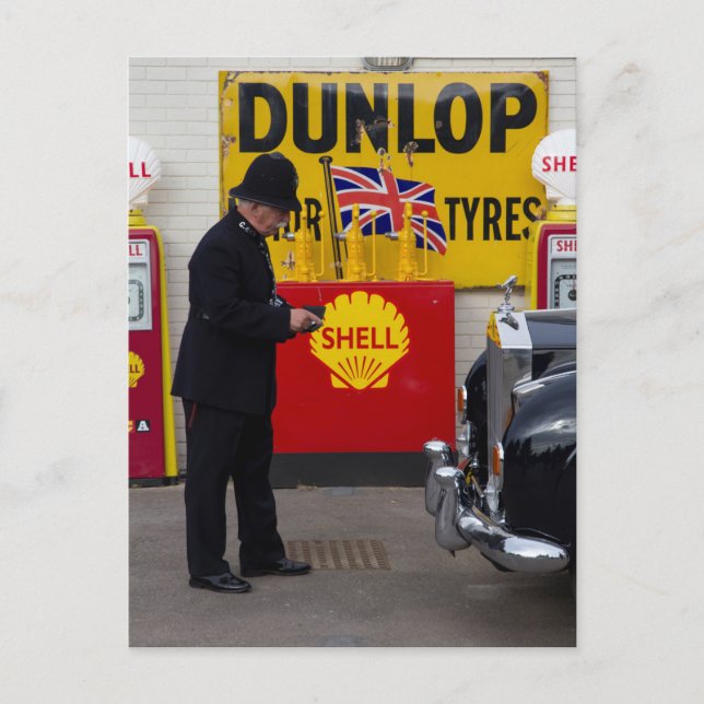 Postal Escenario de policías de época (Anverso)