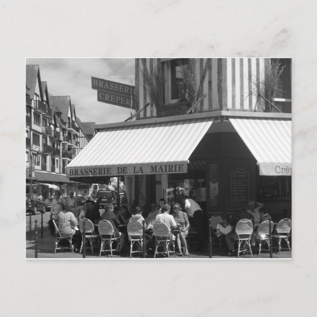Postal Escenario de restaurantes de Francia (Anverso)