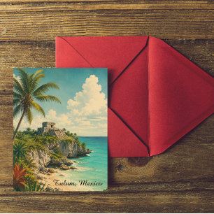 Postal Escenario de Tulum México Viajes