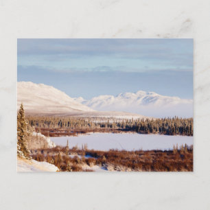 Postal Escenario invernal en el Lago Laberge, Yukón