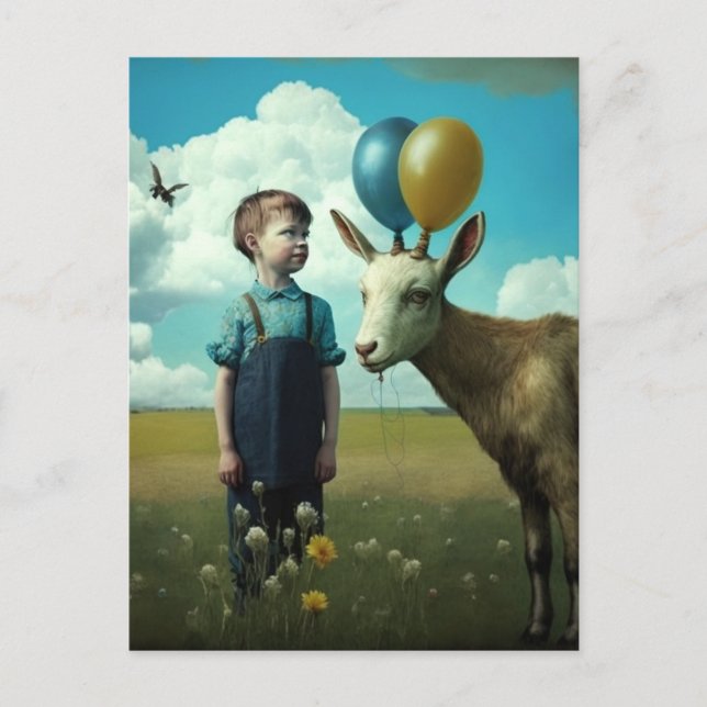 Postal Escenario surrealista (Anverso)