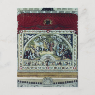 Postal Escenario y cortina decorativa de Dresde