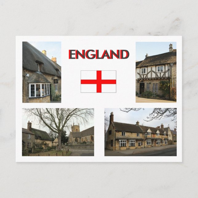 Postal Escenas de aldeas (Anverso)