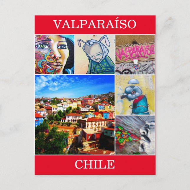 Postal escenas de arte de valparaíso (Anverso)