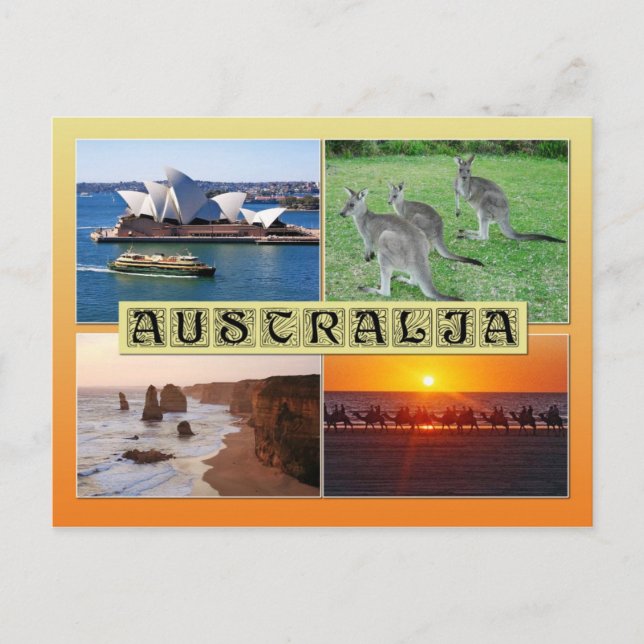 Postal Escenas de Australia (Anverso)