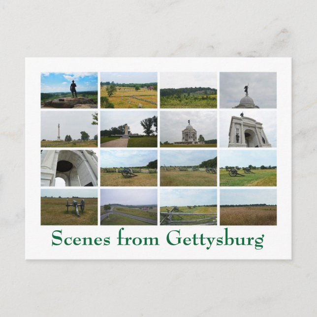 Postal Escenas de Gettysburg (Anverso)