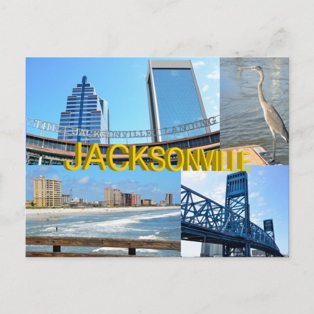Postal Escenas de Jacksonville, Florida (Anverso)