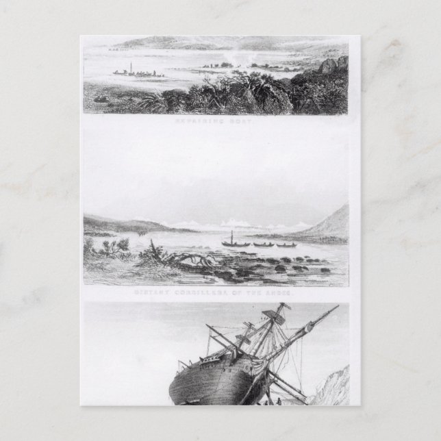 Postal Escenas de la 'Beagle' en reparación (Anverso)