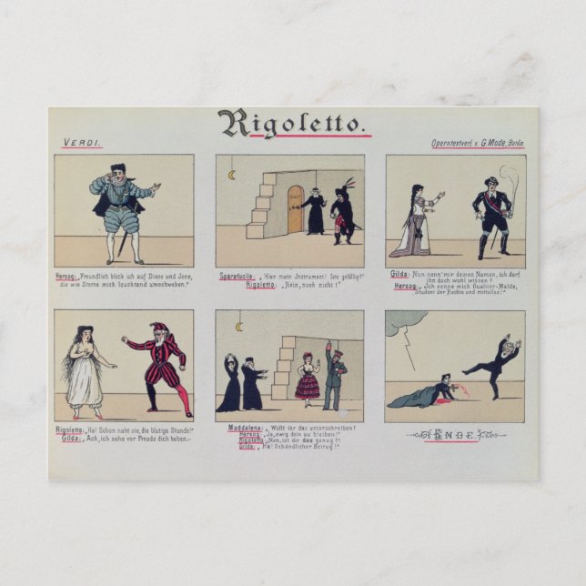 Postal Escenas de la ópera "Rigoletto" (Anverso)