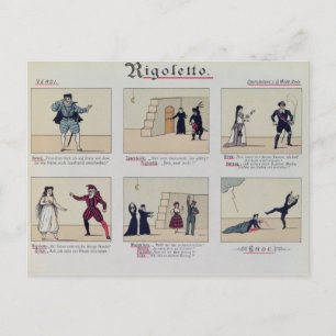 Postal Escenas de la ópera "Rigoletto"