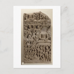 Postal Escenas de la vida de Buda, Sarnath, Uttar Pradesh