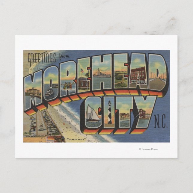 Postal Escenas de letras grandes - Ciudad más alta, NC (Anverso)