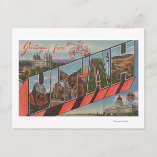 Postal Escenas de letras grandes de UtahUtah