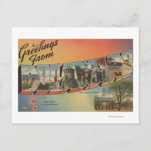 Postal Escenas de letras grandes DelawareDelaware