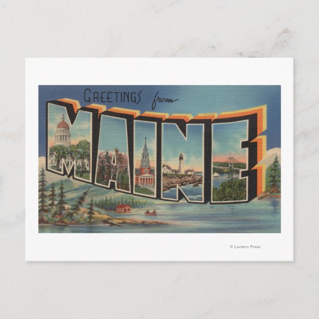 Postal Escenas de letras grandes (invierno) (Anverso)