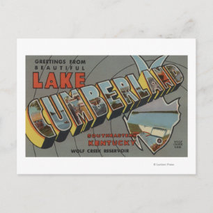 Postal Escenas de letras grandes - Lago Cumberland, KY