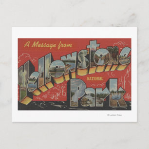 Postal Escenas de letras grandes - Parque Nat'l Yellowsto