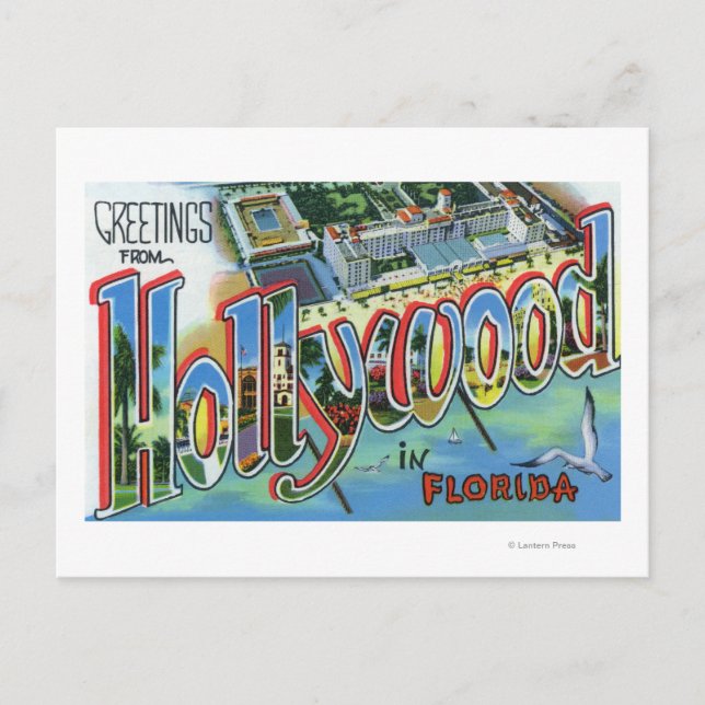 Postal Escenas de letras grandes, saludos desde 3 (Anverso)