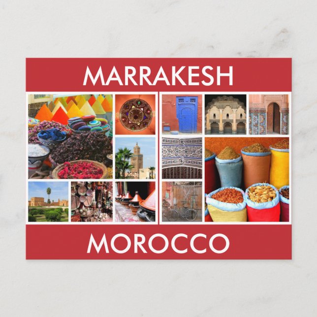 Postal escenas de marrakesh (Anverso)