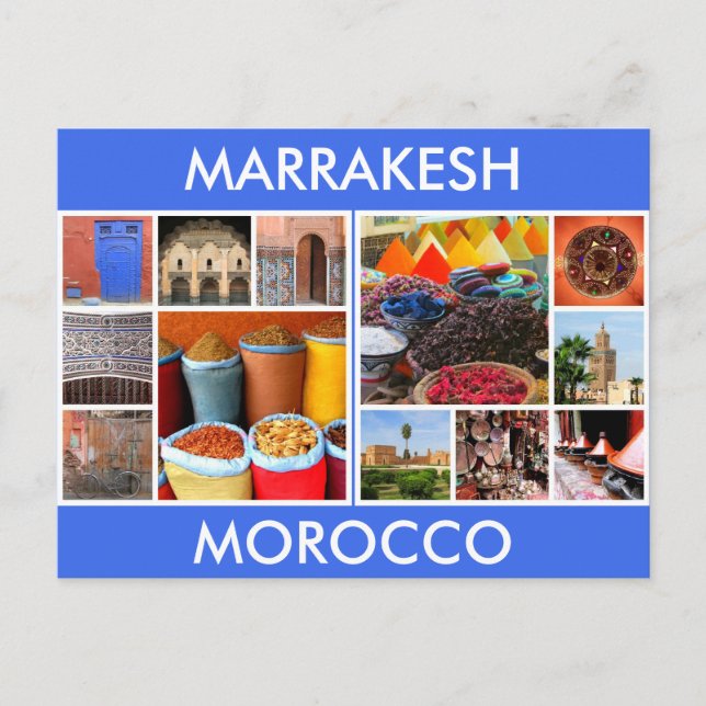 Postal escenas de marrakesh morocco (Anverso)