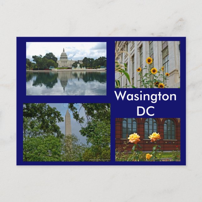 Postal Escenas de Washington DC (Anverso)