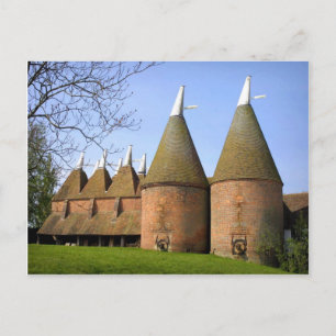 Postal Escenas inglesas, casas del Oeste de Kentish