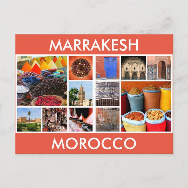 Postal escenas marrakesh morocco (Anverso)