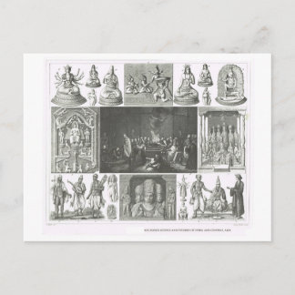 Postal Escenas religiosas India y Asia Central