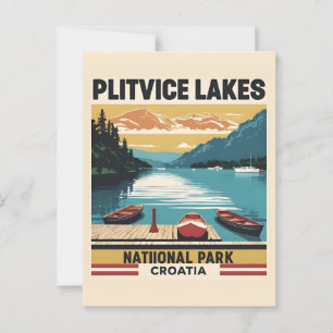 Postal escénica de Plitvice Lakes Croacia - Natura